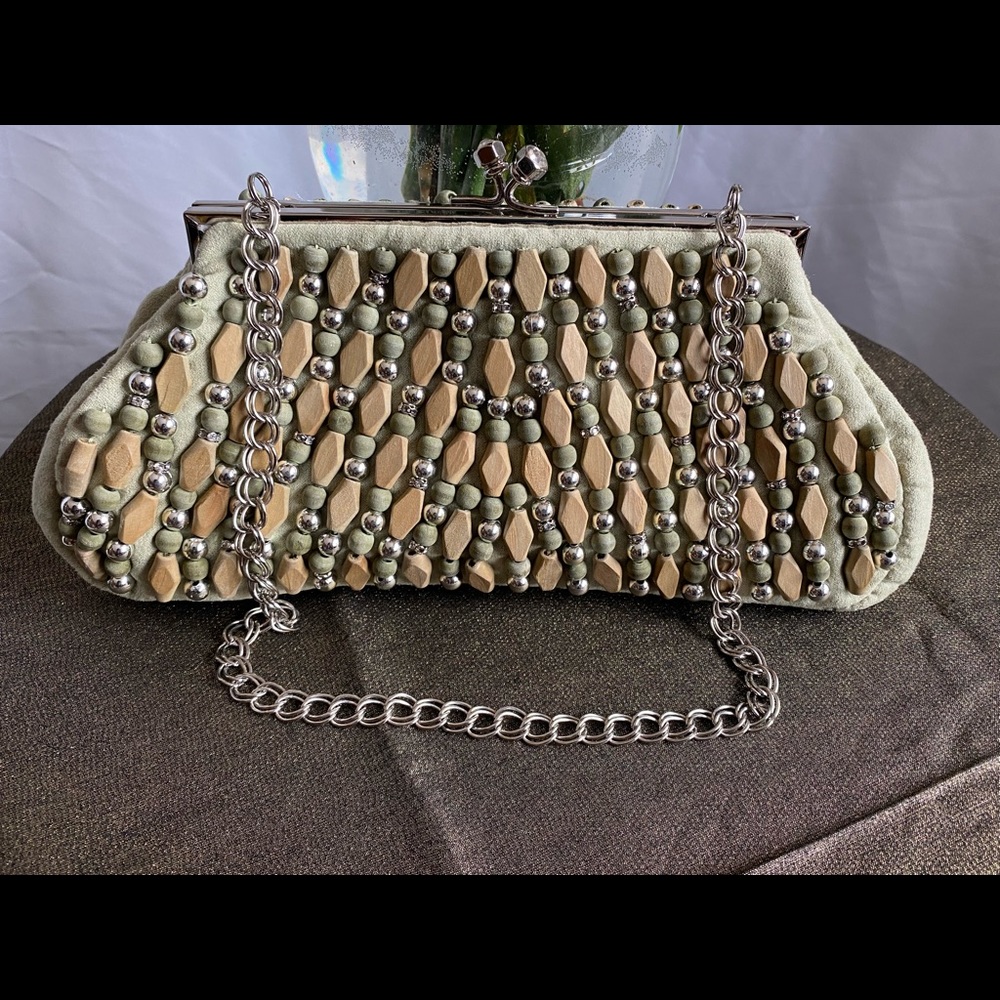 Enzo angiolini beaded clutch
